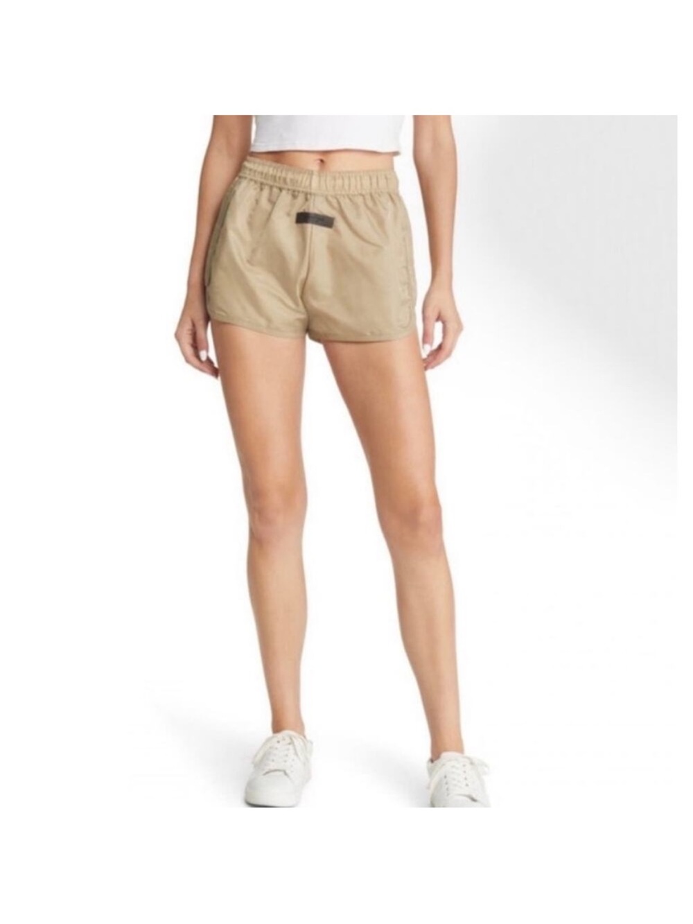 Fear of God Essentials Running Shorts in Oak Sz XS